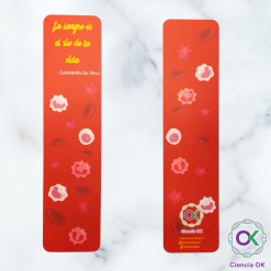 Marcapagina Hematologia la sangre es el rio de la vida ciencia ok leonardo da vinci globulos rojos linfocitos regalos para lectores libros mujeres estudiantes