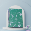 cuaderno cientifico verde cuaderno cientifico morado hojas puntos blancas cuadriculada lineas ciencia ok biologia medicina enfermeria bioquimica universitarios media colegio estudios regalos para mujer niños hombre papeleria